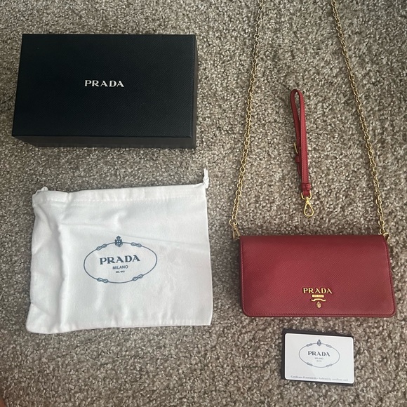 Authentic Red Prada Mini Bag - Picture 3 of 9